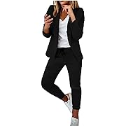 Photo 1 of (Size 4) Dressy Pant Suits for Women Business Casual 2 Piece Suits Set Work Clothes Plus Size Blazer Sets Professional Outfits
