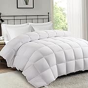 Photo 1 of MERITLIFE Comforter Queen Size All Season Soft Down Alternative Comforter Lightweight & Breathable 2100 Series Reversible Duvet Insert with Corner Ties-Machine Washable (White Queen,88"x88")
