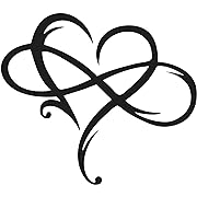 Photo 1 of Creative Infinity Heart Wall Decoration Hanging Ornament Metal Wall Art Sign Wall Pendant Art for Living Room Home Wedding Party Holiday Decor Accessories (Black)
