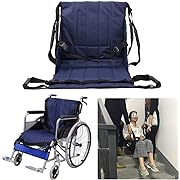 Photo 1 of Patient Lift Stair Slide Board Transfer Emergency Evacuation Chair Wheelchair Belt Safety Full Body Medical Lifting Sling Sliding Transferring Disc Use for Seniors,Handicap (Blue - 4 Handles)
