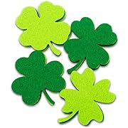 Photo 1 of Summer-Ray 100pcs Laser Cut Felt Clover St. Patrick's Day Party Decoration 2 Green Shades 4 Designs
