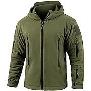 Photo 1 of (M) CARWORNIC Men's Military Tactical Fleece Jacket Warm Multi-Pockets Outdoor Hooded Coat
