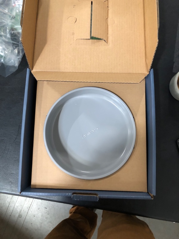 Photo 2 of Caraway Non-Stick Ceramic 9” Circle Pan - Naturally Slick Ceramic Coating - Non-Toxic, PTFE & PFOA Free - Perfect for Birthday Cakes, Tartes, & More - Gray
