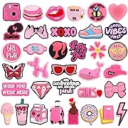 Photo 1 of 35Pcs Pink Shoe Charms for Women Girls, Cute Shoe Decoration Charms for Teens Kids Adults, Shoe Accessories Party Favors Birthday Christmas Gifts
