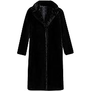 Photo 1 of (M) SHOPESSA Fleece Overcoat Women Turn Down Collar Outerwear Warm Faux Fur Coat Jacket Long Sleeve Fuzzy Loose Coats for Women
