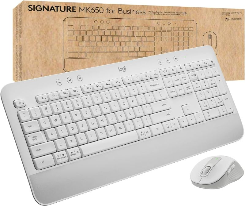 Photo 1 of Logitech Signature MK650 Combo for Business, Wireless Mouse and Keyboard, Logi Bolt, Bluetooth, SmartWheel, Globally Certified, Windows/Mac/Chrome/Linux -...
