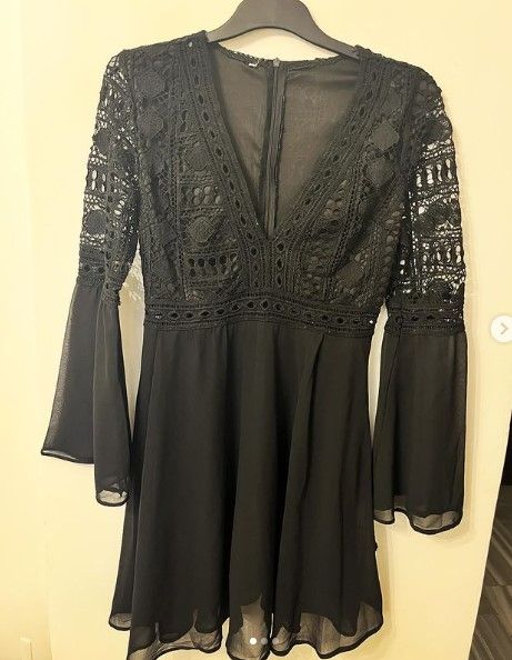 Photo 1 of Size Medium black long sleeve dress