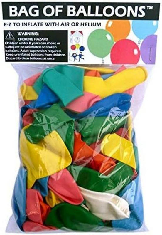Photo 1 of Bag of Balloons - 72 ct. Assorted Color Latex Balloons

