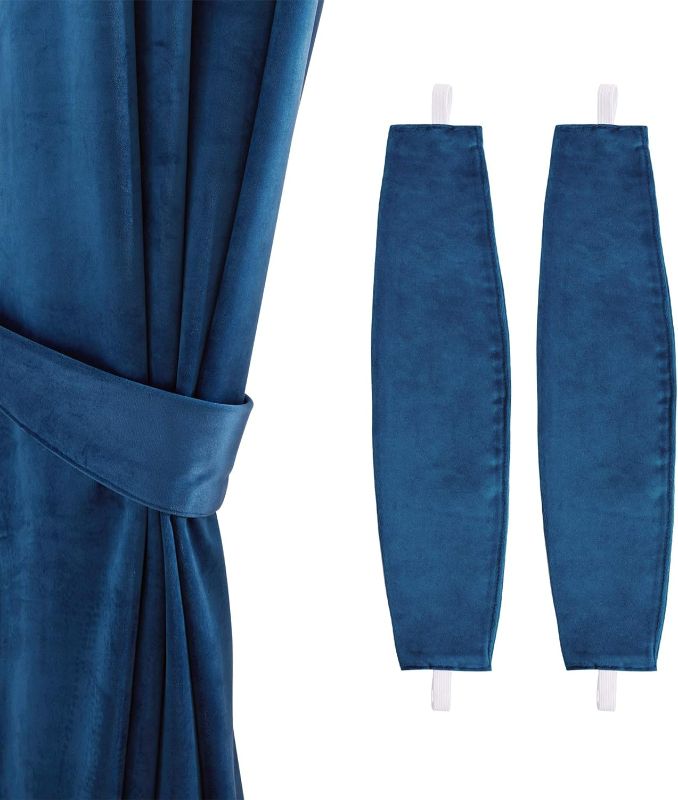 Photo 1 of StangH Velvet Curtain Tiebacks for Drapes, Blue Elegant Home Decor Curtain Holders Window Curtain Holdbacks Rope (Royal Blue, 21 inch Length, 2 Packs)