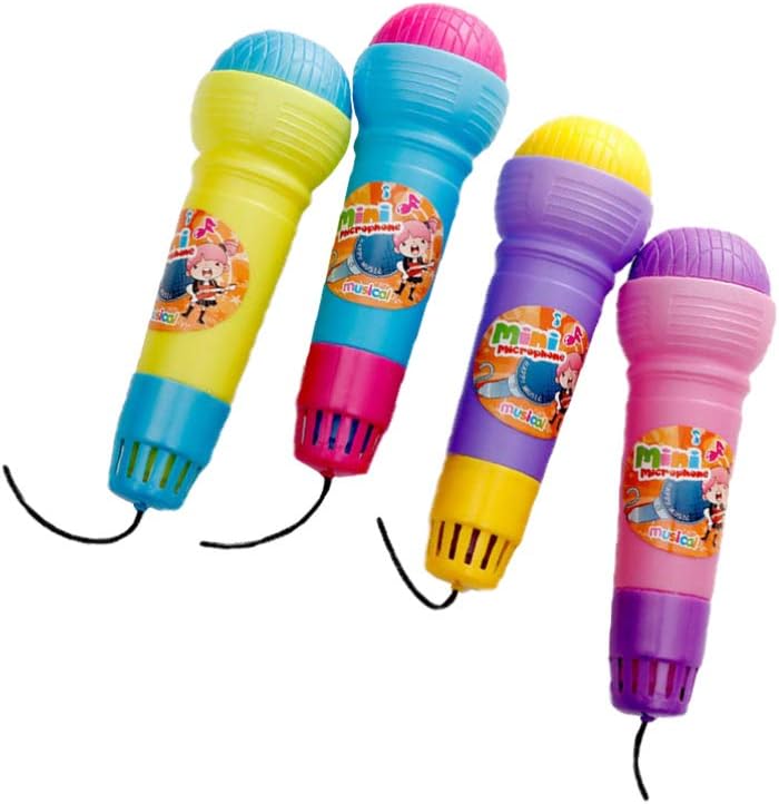 Photo 1 of Totority Kids Echo Microphone Kids Echo Microphone for Kids: 4pcs Voice Amplifying Microphone Toy for Kids and Toddlers Singing Speech Communication (Random Color) Toddler Microphone Trumpet Toy