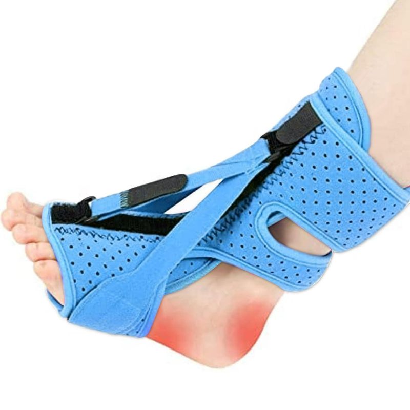 Photo 1 of Plantar Fasciitis Night Splint-Upgrade 3 Adjustable Foot Relief Brace,Straps Plantar Fasciitis Relief Night Splint Women Men,Support Relief Foot Drop Achilles Tendonitis Day Night(Blue-1PC)