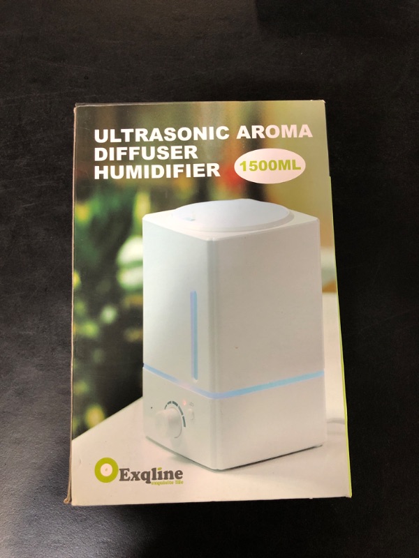 Photo 2 of Exqline Ultrasonic Aromatherapy Mist Diffuser Humidifier 1500ml White 