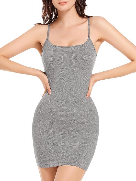 Photo 1 of SHAPERX Women's Soft Lounge Slip Dress Sexy Ribbed Bodycon Dresses / Size Small