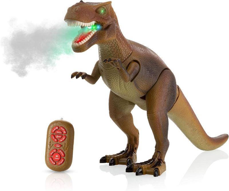 Photo 1 of Advanced Play Dinosaur Trex Toy Realistic Walking Tyrannosaurus Rex Multifunction RC Trex Toy Figure with Roaring Spraying Function Good Dinosaur Toys for Boys Girls Ages 3 Plus