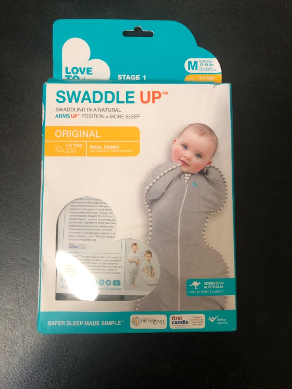 Photo 2 of Love To Dream Swaddle, Baby Sleep Sack, Swaddle Up Self-Soothing Swaddles for Newborns, Get Longer Sleep, Snug Fit Helps Calm Startle Reflex, 1.0 Tog Sleep Sack, 13-19lbs, Blue