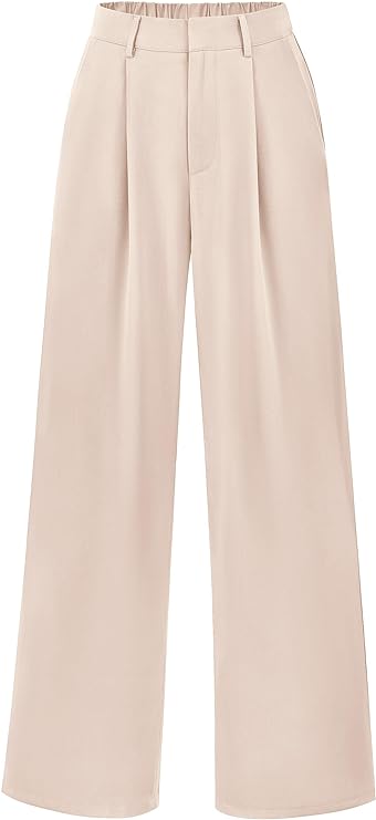 Photo 1 of (S) Womens Causal Wide Leg Pants High Elastic Waisted Long Work Office Suit Pants Size Small