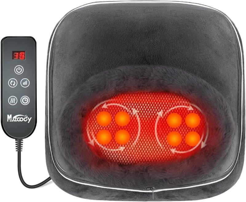 Photo 1 of Muzcody Upgrade 2-in-1 Foot and Back Massager with Heat, Foot Massager Machine with Adjustable Kneading and Heating Levels, 15/30/45 Mins Auto Shut-off Foot Warmer, Heating Pad for Multiple Areas Use.