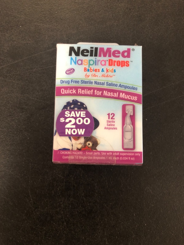 Photo 4 of 2 piece lot - NeilMed Naspira Drops - Easy twist-off 12ct Ampoules, (Packaging May Vary) / Black License Plate Screw Caps - High Gloss Finish Screw Covers and 8 PCS M6X20mm Stainless Steel License Plate Screws,Rust Resistant License Plate Frames Screw, Ma