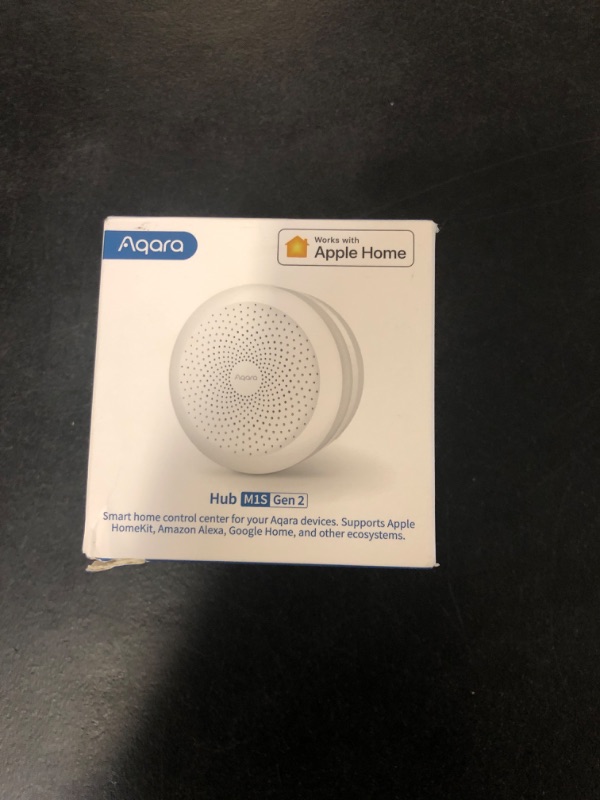 Photo 2 of Aqara Hub M1S Gen 2, Smart Home Bridge for Alarm System (2.4 GHz Wi-Fi Required, Not Support Wi-Fi 6), Remote Monitor and Control, Home Automation, Supports Apple HomeKit, Alexa, Google and IFTTT