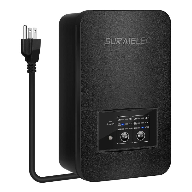 Photo 1 of Suraielec 200W Low Voltage Transformer with Photocell Sensor and Timer, 120V AC to 12V/15V AC Multi Tap, Outdoor Weatherproof for Landscape Lighting, Individually Controlled Outputs