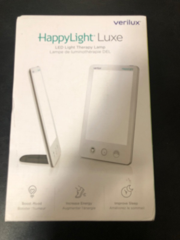 Photo 2 of Verilux HappyLight VT43 Luxe LED UV-Free Light Therapy Lamp, 11-7/8"H X 7-1/4"W X 1-1/8"D, White