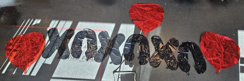 Photo 2 of  XOXOXO & 3 Heart Balloons | Valentine Letters & Hearts Foil Balloons 