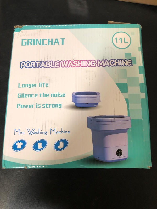 Photo 2 of 
Portable washing machine,Mini Washer,11L upgraded large capacity foldable Washer.Deep cleaning of underwear, baby clothes and other small clothes.Suitable...