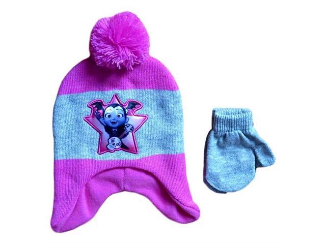 Photo 1 of Disney Accessories Vampirina Little Girls Winter Hat and Glove Set - Pom Pom Winter Hat and Gloves for Girls Warm Soft Knit Winter Accessories Kids
