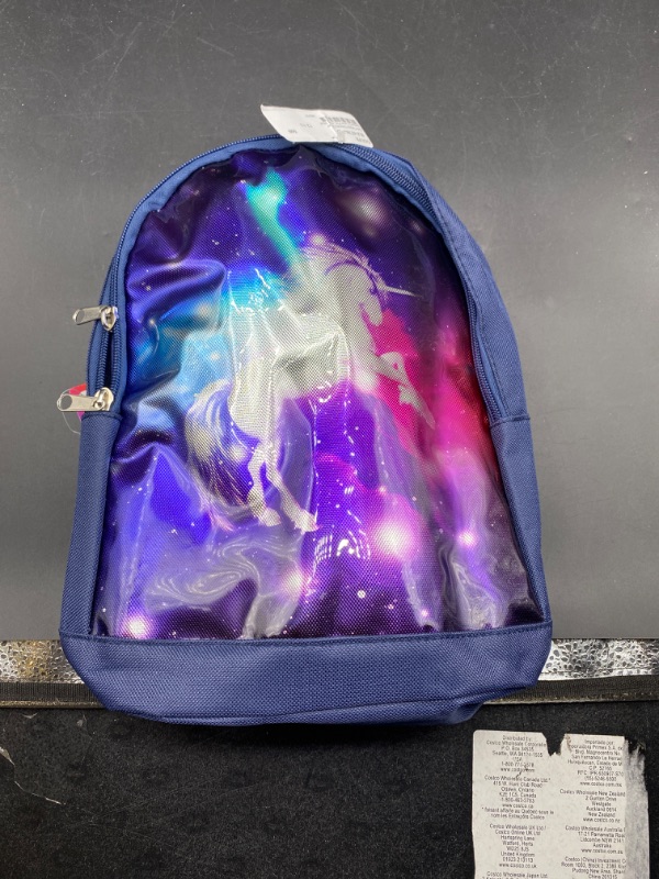 Photo 2 of Unicorn Backpack Small 11 Galaxy Universe Stars Glitter Girls
