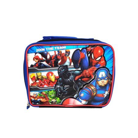 Photo 1 of Marvel Avengers Insulated Lunch Bag Spider-Man Iron Man Thor Hulk Captain Marvel
