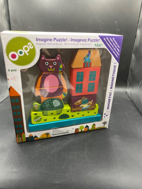 Photo 2 of OOPS Imagine Puzzle - City Theme - Wooden Magnetic Toy Puzzle for Toddlers
