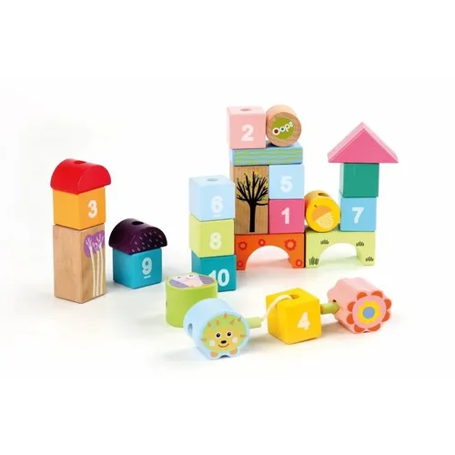 Photo 1 of OOPS® Thread & Play Numbers Educational Wooden Activity Blocks and Threading Toy for Toddlers
