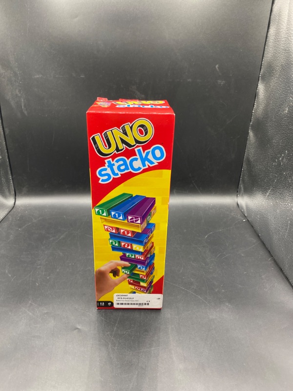 Photo 1 of UNO Stacko Kids Game for Family Night, Matching and Stacking with 45 Colorful Sticks
