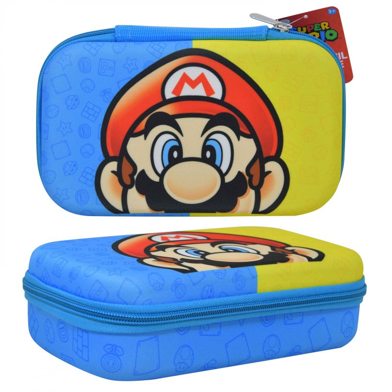 Photo 1 of Nintendo Super Mario Multicolor Pencil Case with Zipper Hard Case