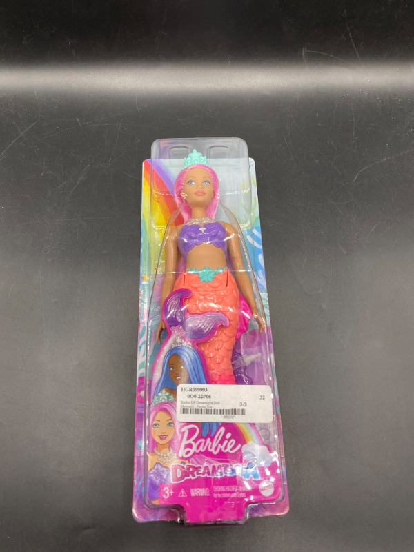 Photo 2 of Barbie Dreamtopia Mermaid Doll with Curvy Body, Pink Hair & Tail & Tiara Accessory
