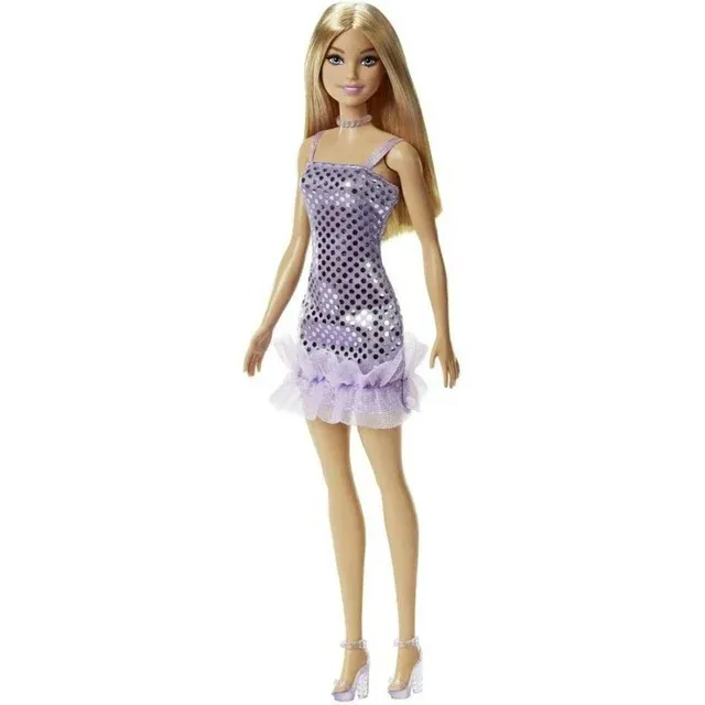 Photo 1 of MATTEL Barbie in a Purple Polka Dot Dress
