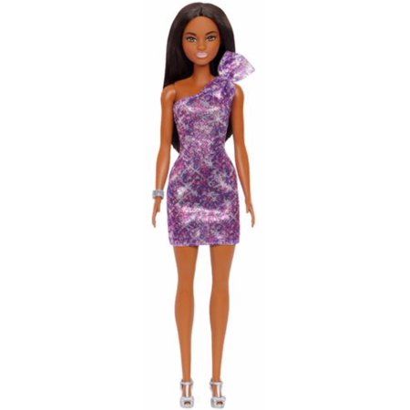 Photo 1 of Barbie Glitz Doll Glitter Purple Dress African American Fashion