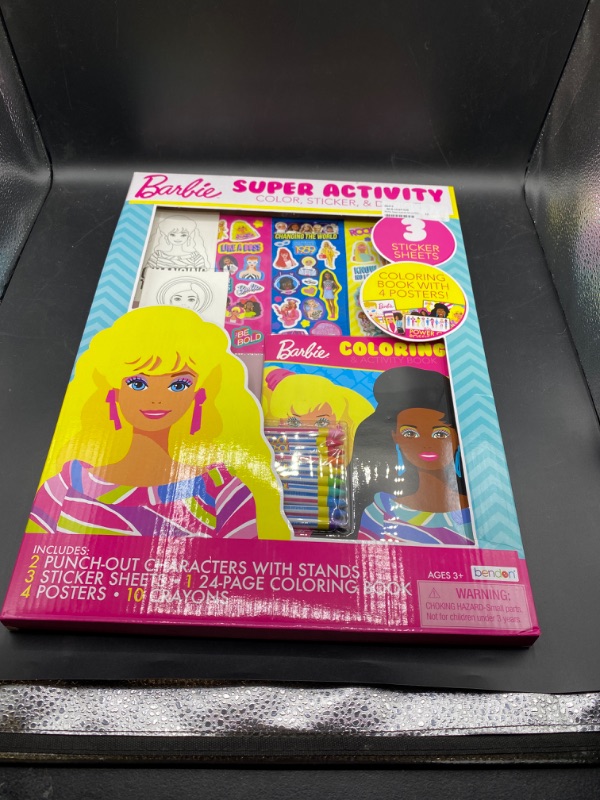 Photo 2 of JUMBO Barbie Super Activity Set in PDQ- STICKER SHEET, COLORING BOOK & MORE

