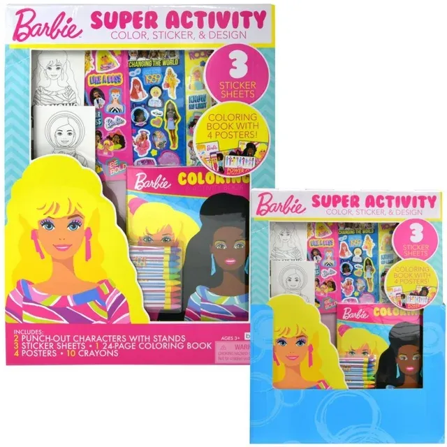 Photo 1 of JUMBO Barbie Super Activity Set in PDQ- STICKER SHEET, COLORING BOOK & MORE
