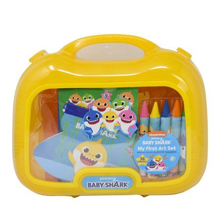 Photo 1 of Baby Shark Art Set in Plastic Carry Case
