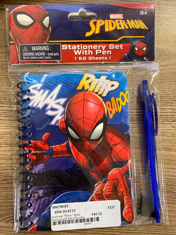 Photo 1 of Spiderman Spiral Notebook with Pen 