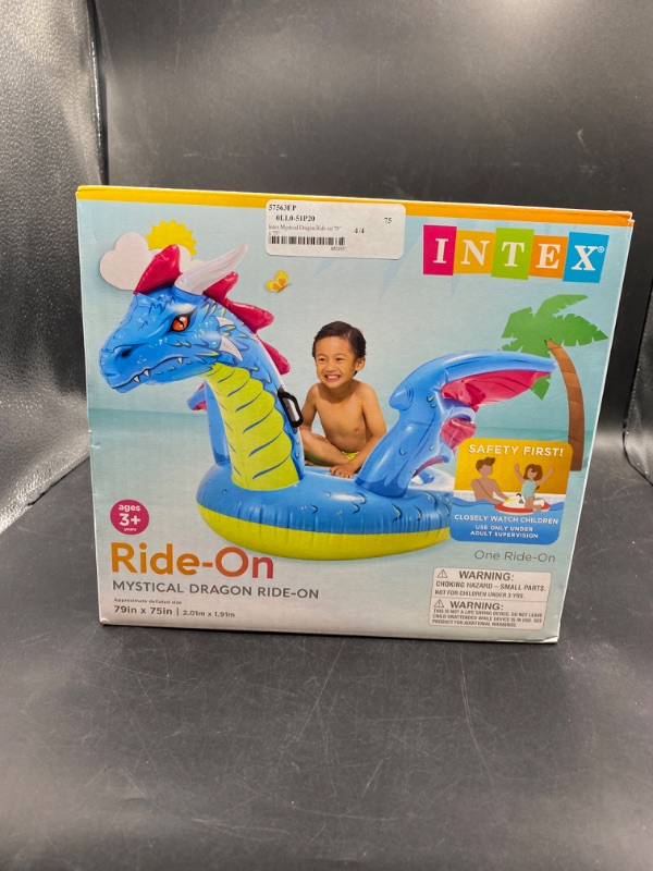 Photo 3 of Intex Inflatable Dragon Ride-On Pool Float, Ages 14+
