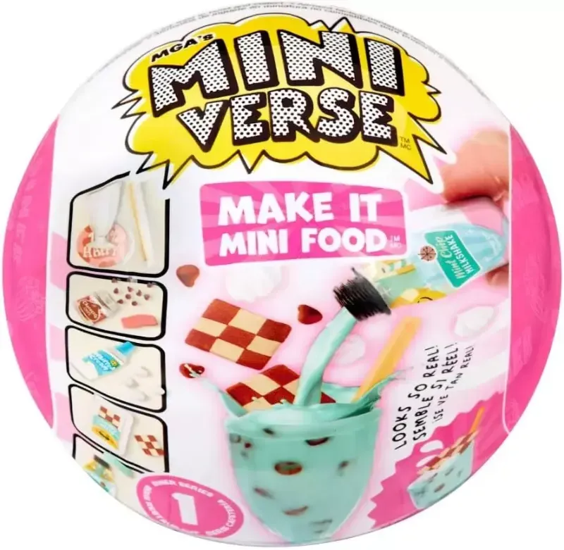 Photo 1 of Make It Mini Food Diner Series 1 Mini Collectibles, MGA's Miniverse, Blind Pack, DIY, Resin Play, Replica Food, Not Edible, Collectors, 8+
set of 2 
