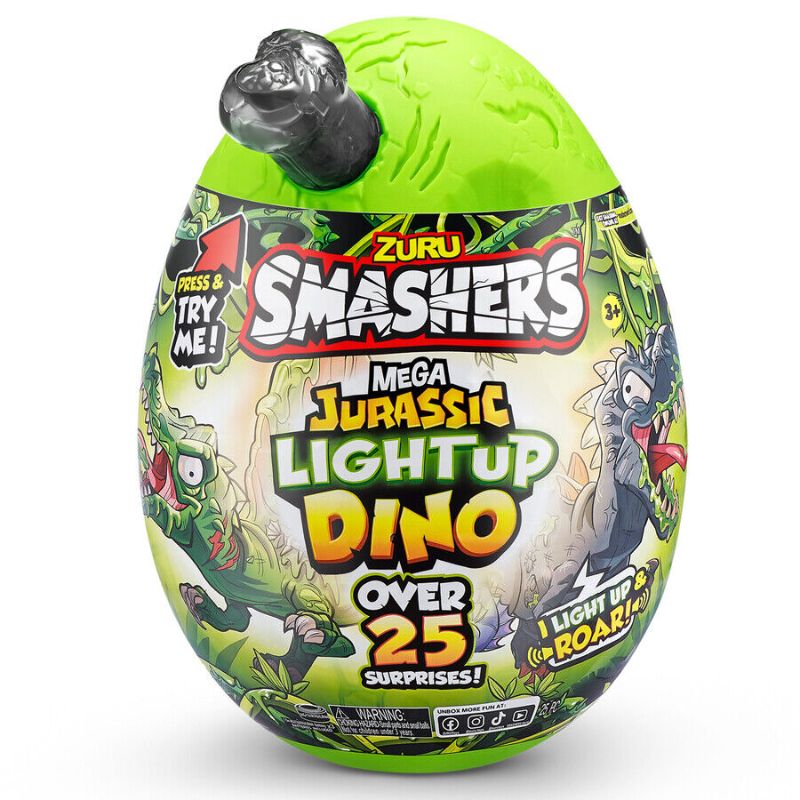 Photo 1 of Smashers Mega Jurassic Light up Dino Egg by ZURU T-Rex or Spino Dinosaur Toy for Child 3 Years and up
