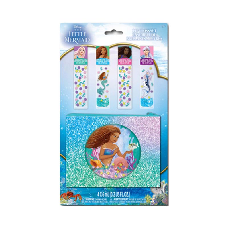 Photo 1 of Disney the Little Mermaid Lip Gloss with Bag, 1 Count
