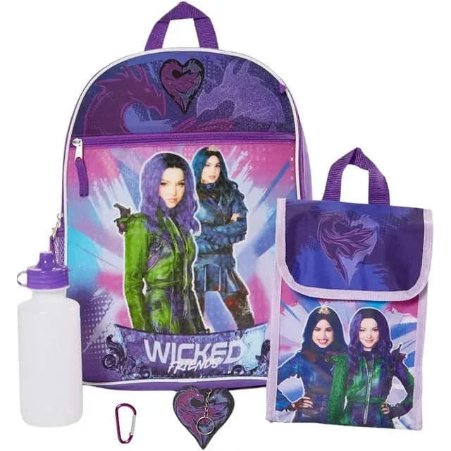 Photo 1 of Disney Descendants Girls Backpack with Lunch Bag Water Bottle 5 Piece Set 16 inch

