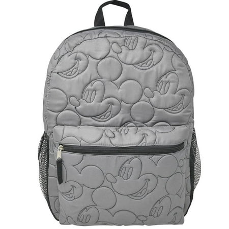 Photo 1 of Mickey Mouse Grey Quilted Embroidered 16 Backpack
