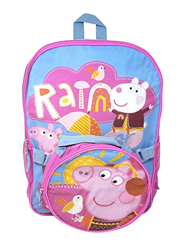 Photo 1 of Girls Peppa Pig 16" Backpack Rain w/ Detachable Insulated Lunch Bag set
