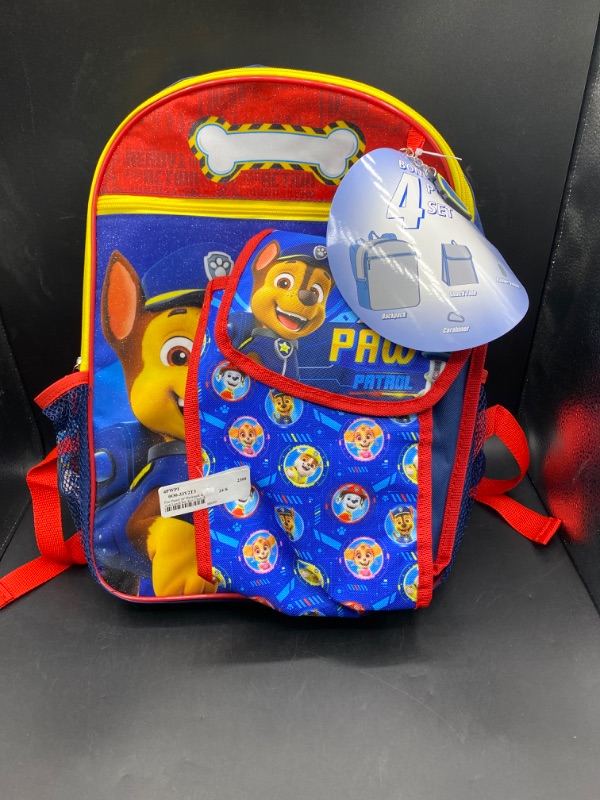Photo 2 of Paw Patrol 16" Backpack 4pc Set with Lunch Kit, Key Chain & Carabiner

