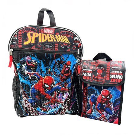 Photo 1 of Spiderman 16" Backpack 4pc Set with Lunch Kit, Key Chain & Carabiner
